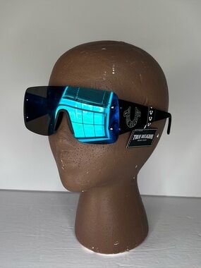 NWT True Religion Blue Mirror Lens TRM1870X Sunglasses Read Description